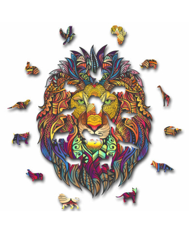 Drvena Puzla Lav – Premium Drvena Slagalica | Gift of Woods