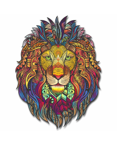 Wooden Lion Puzzle | Premium Artistic Puzzle Made of Natural Wood