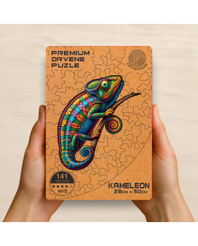 Drvena puzla Kameleon – Premium Drvena Slagalica | Gift of Woods