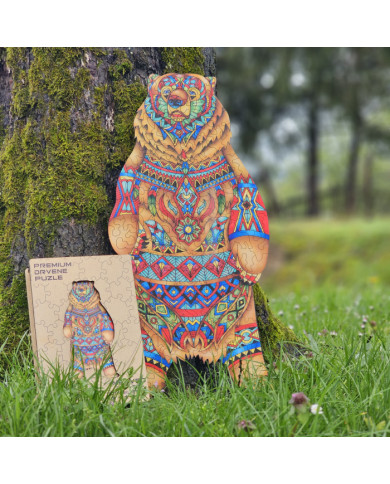 Drvena puzla Meda | Premium drvena slagalica – Gift of Woods