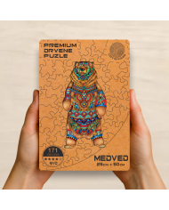 Drvena puzla Meda | Premium drvena slagalica – Gift of Woods