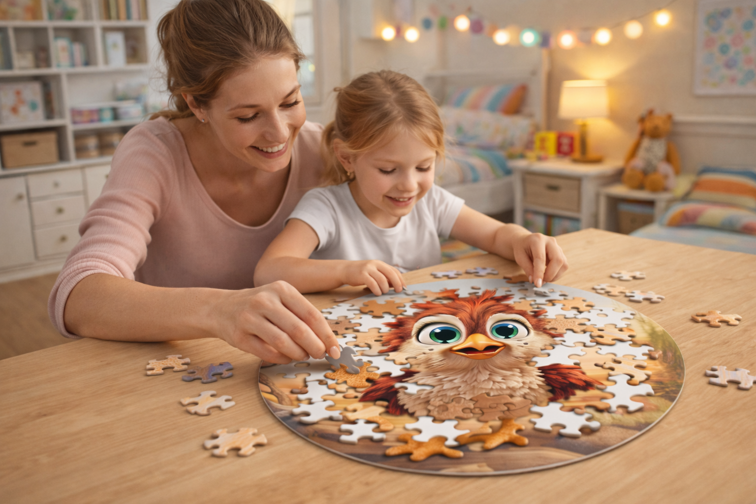 Dečija drvena puzla Čvrle detalji