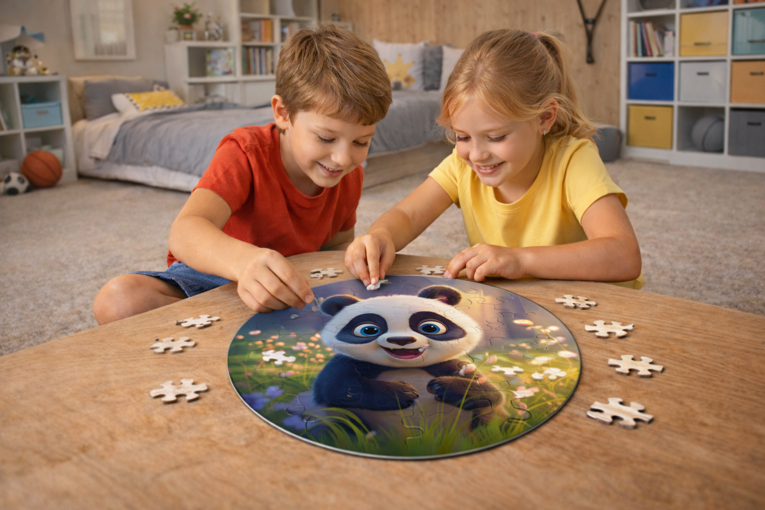 Dečija drvena puzla Cvrle slaganje