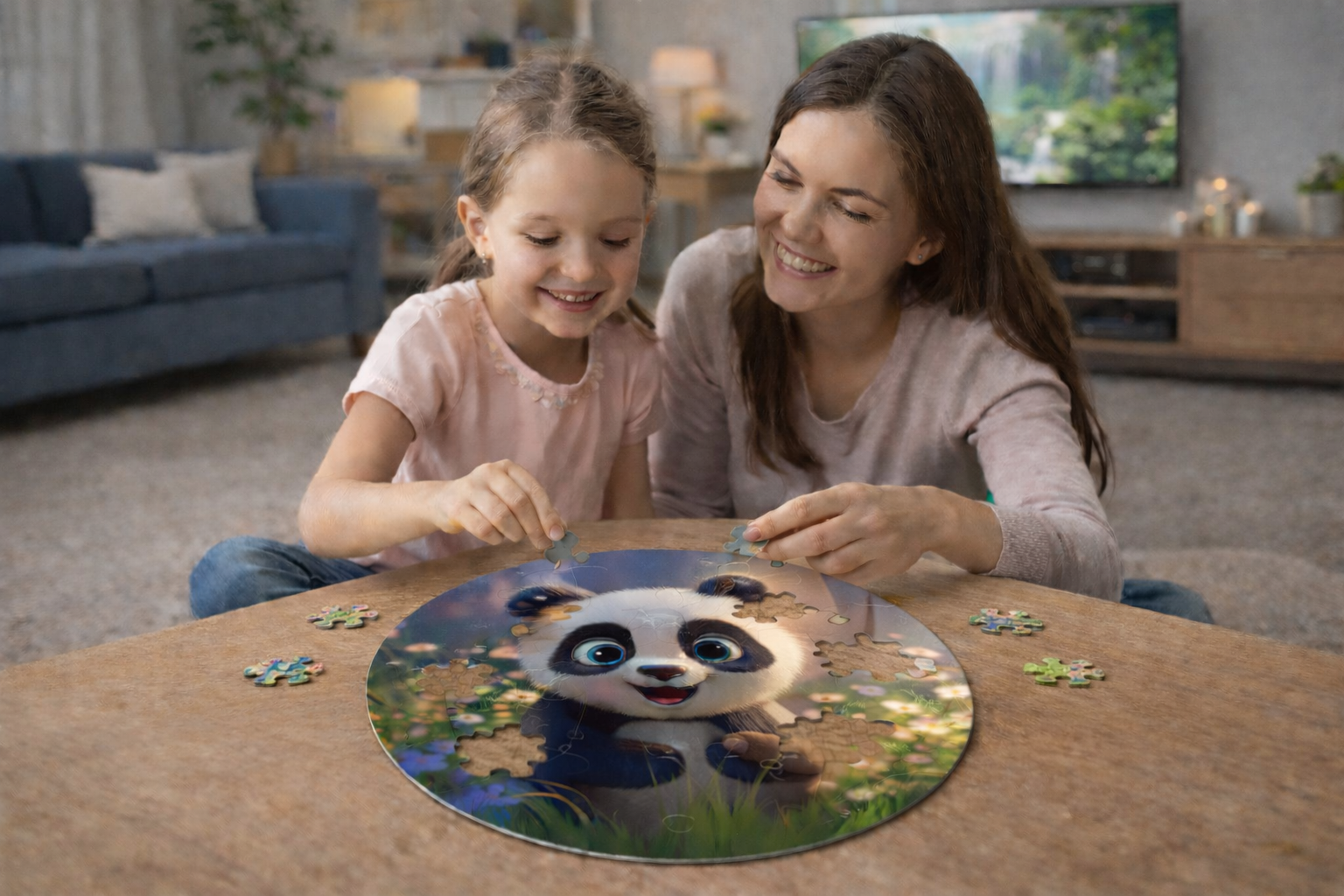 Dečija drvena puzla Cvrle detalji